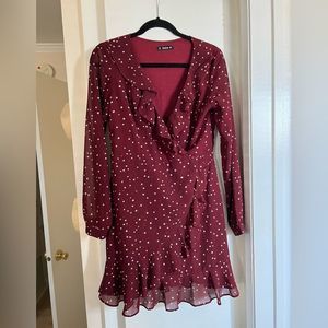 Red and white star dress